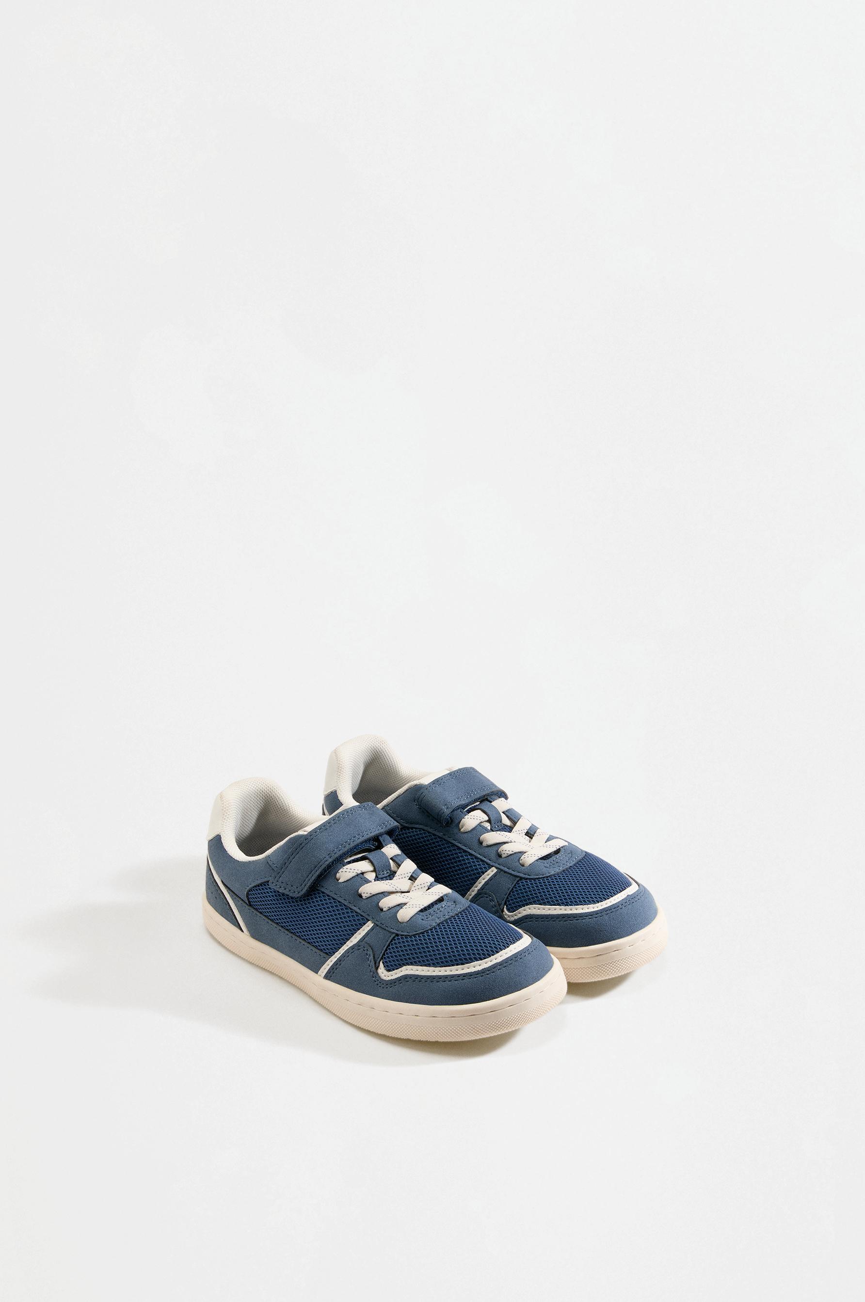 Mixed mesh barefoot sneakers — BLUE