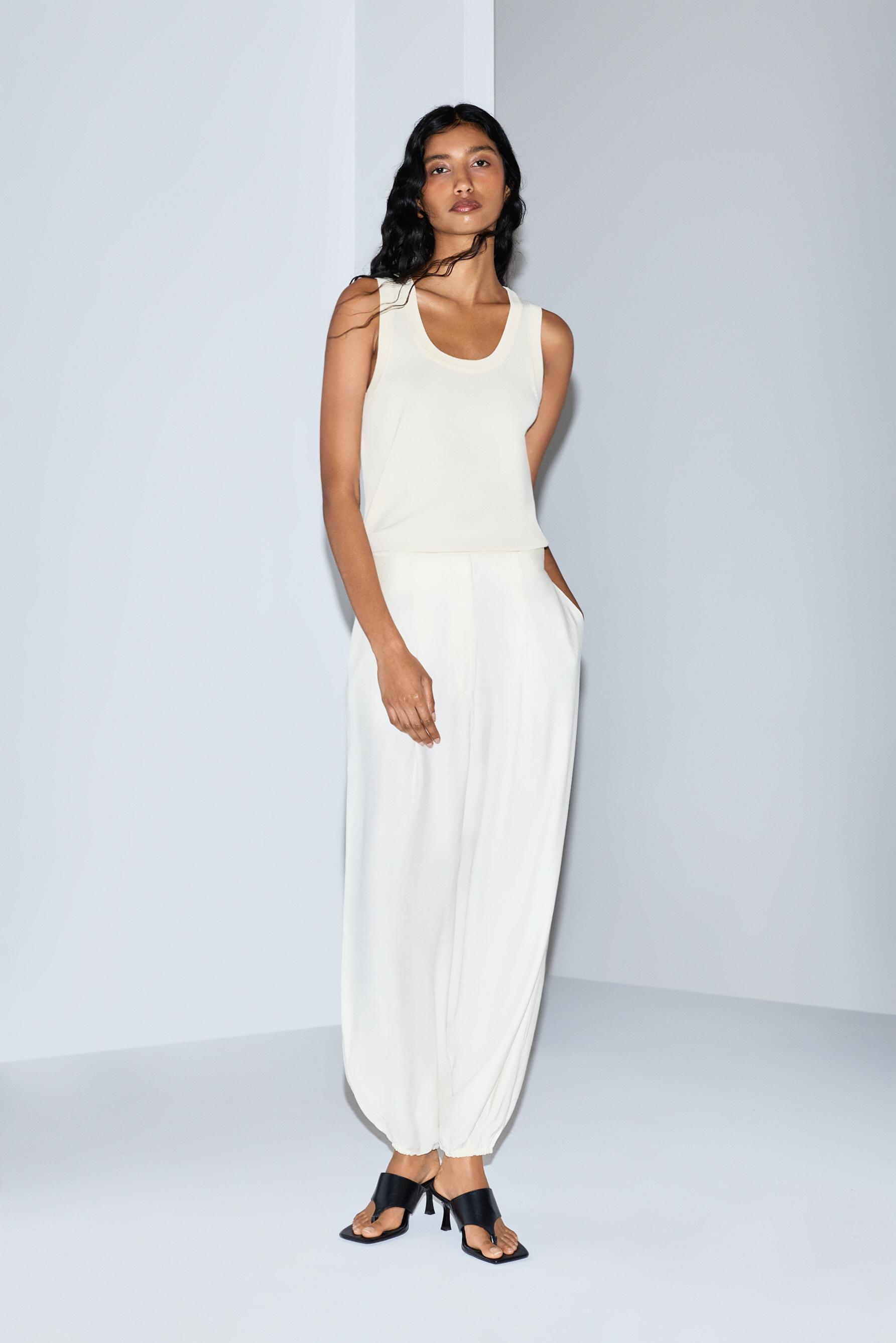 Rustic sarouel trousers — OFF WHITE