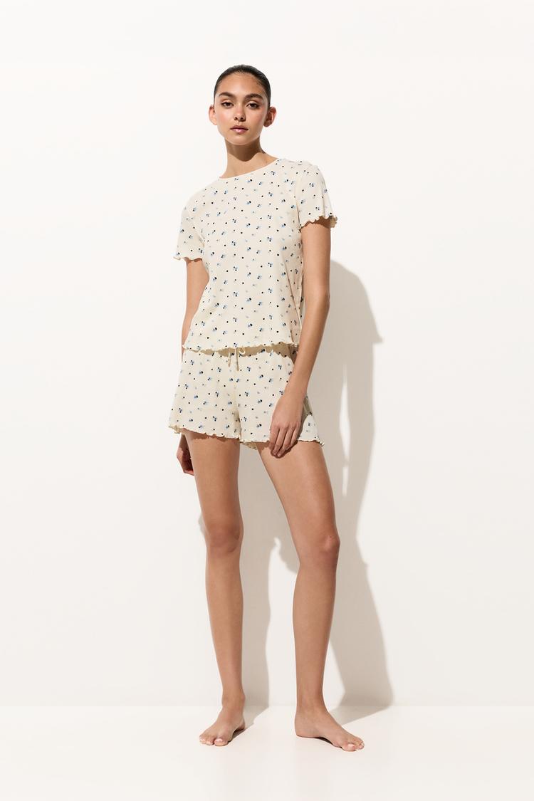 Short printed pyjamas — ECRU