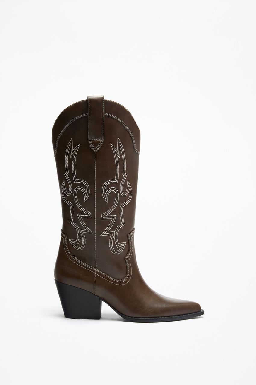 Cowboy Piel Botas Lefties Mujer 2021 Boot Botines De Lefties Botas