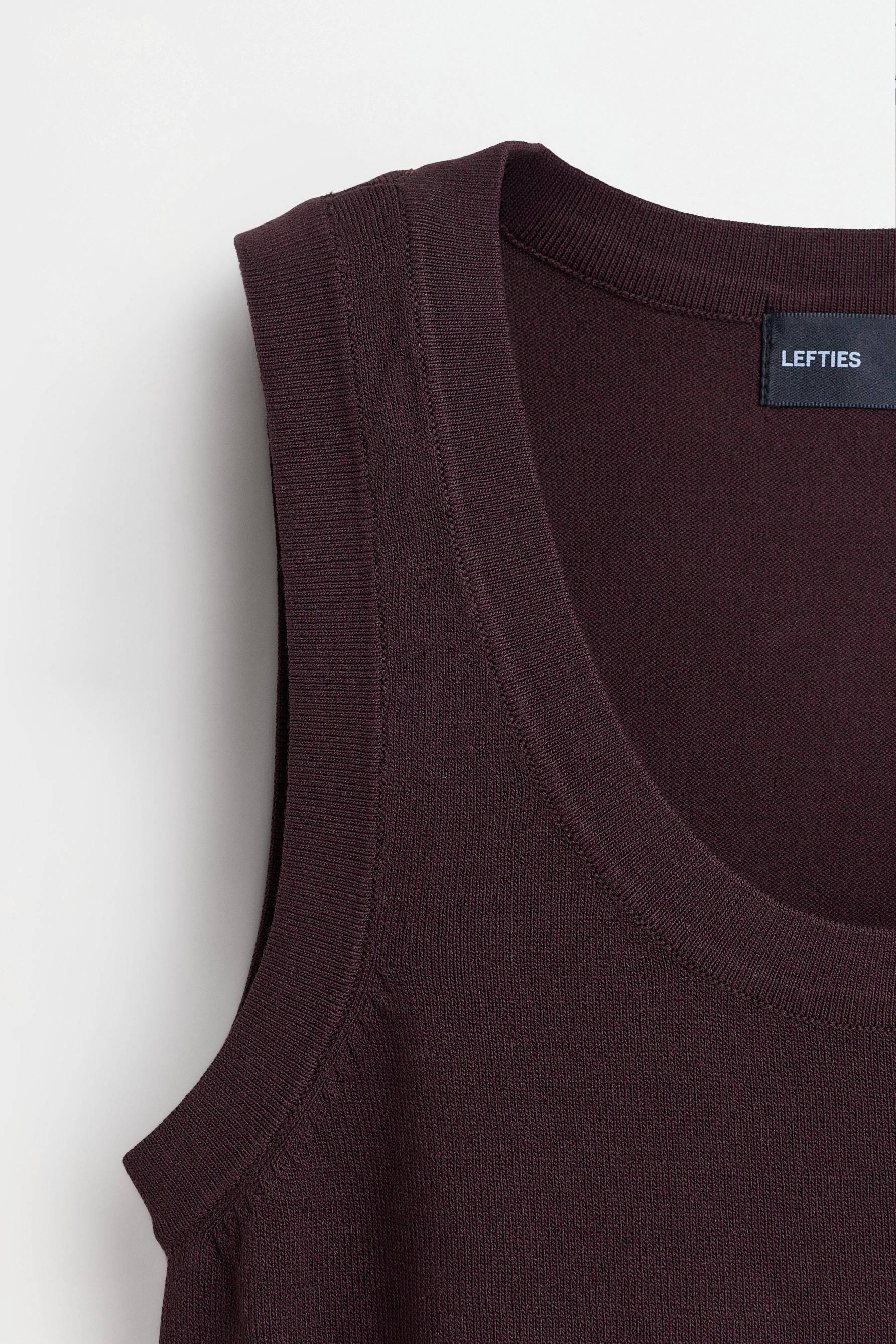 Basic flowing knit top — CHOCOLATE