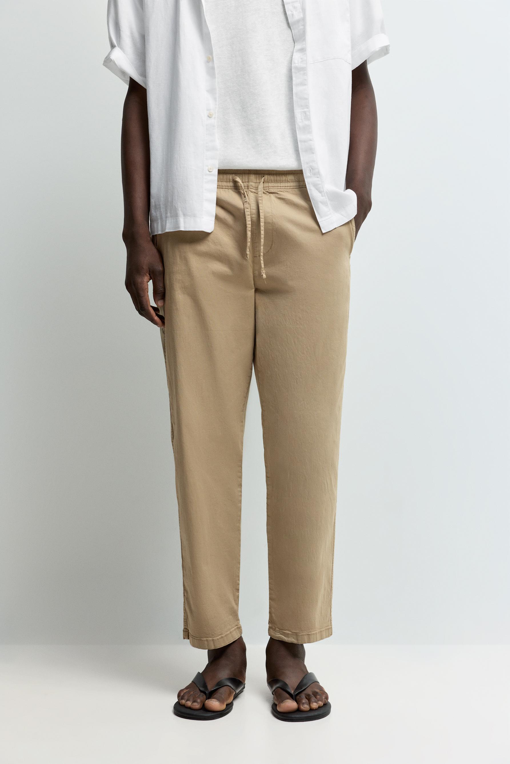 Slim fit jogger trousers — SAND