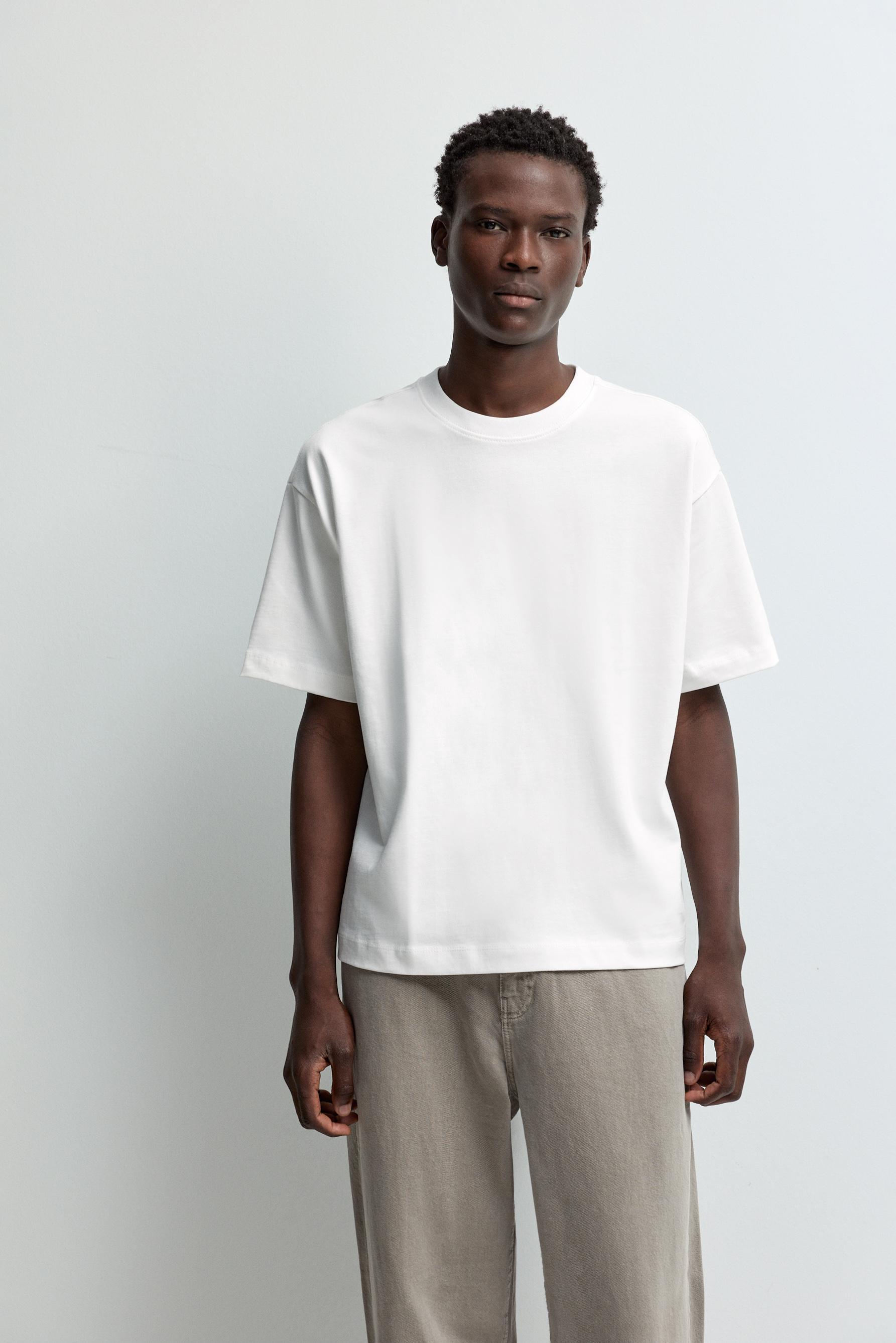 Boxy medium weight T-shirt — OFF WHITE