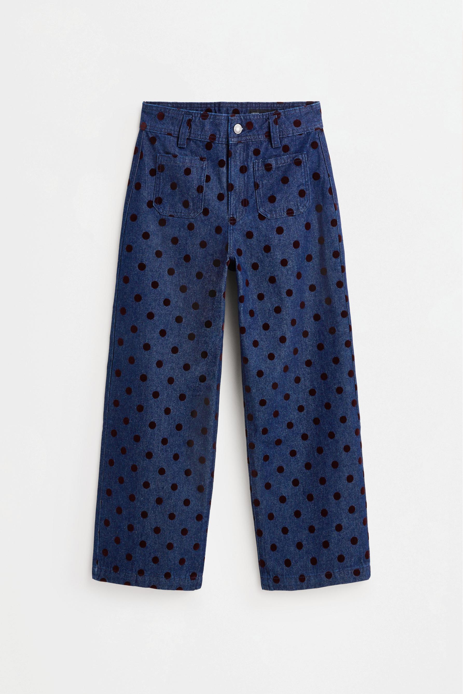Jeans marine flocado