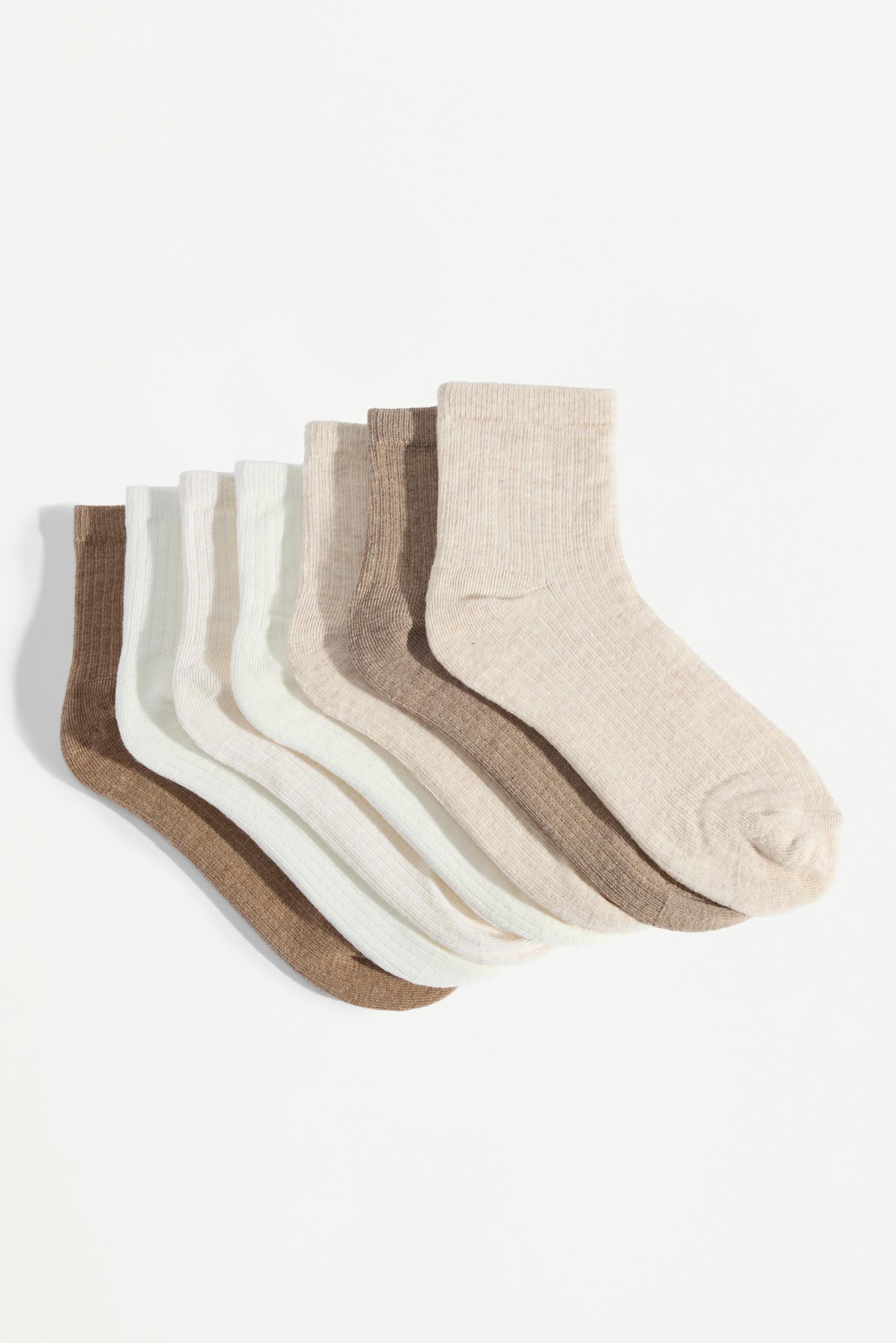 Short Socks (7-Pack) — ECRU