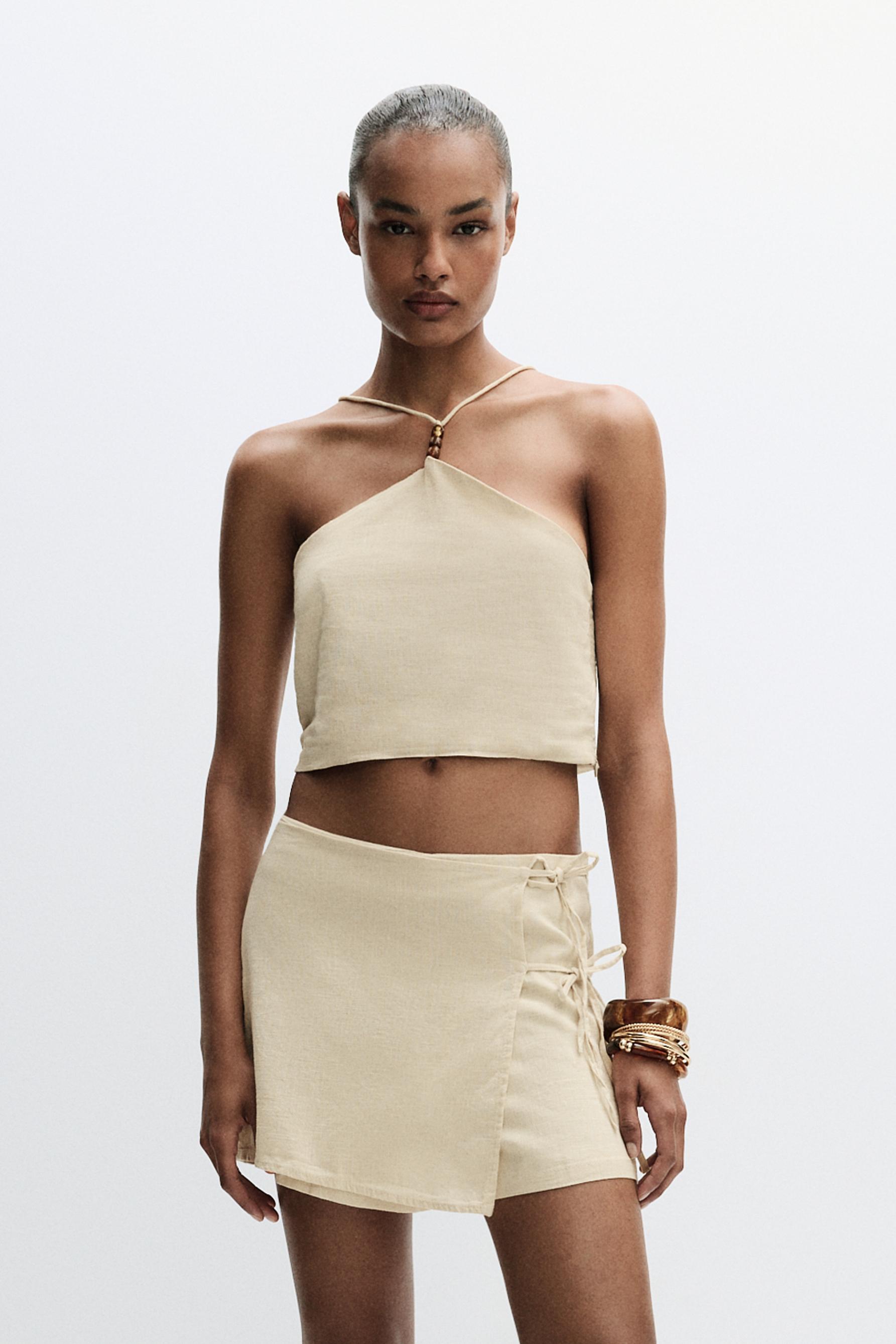 Top halter abalorios