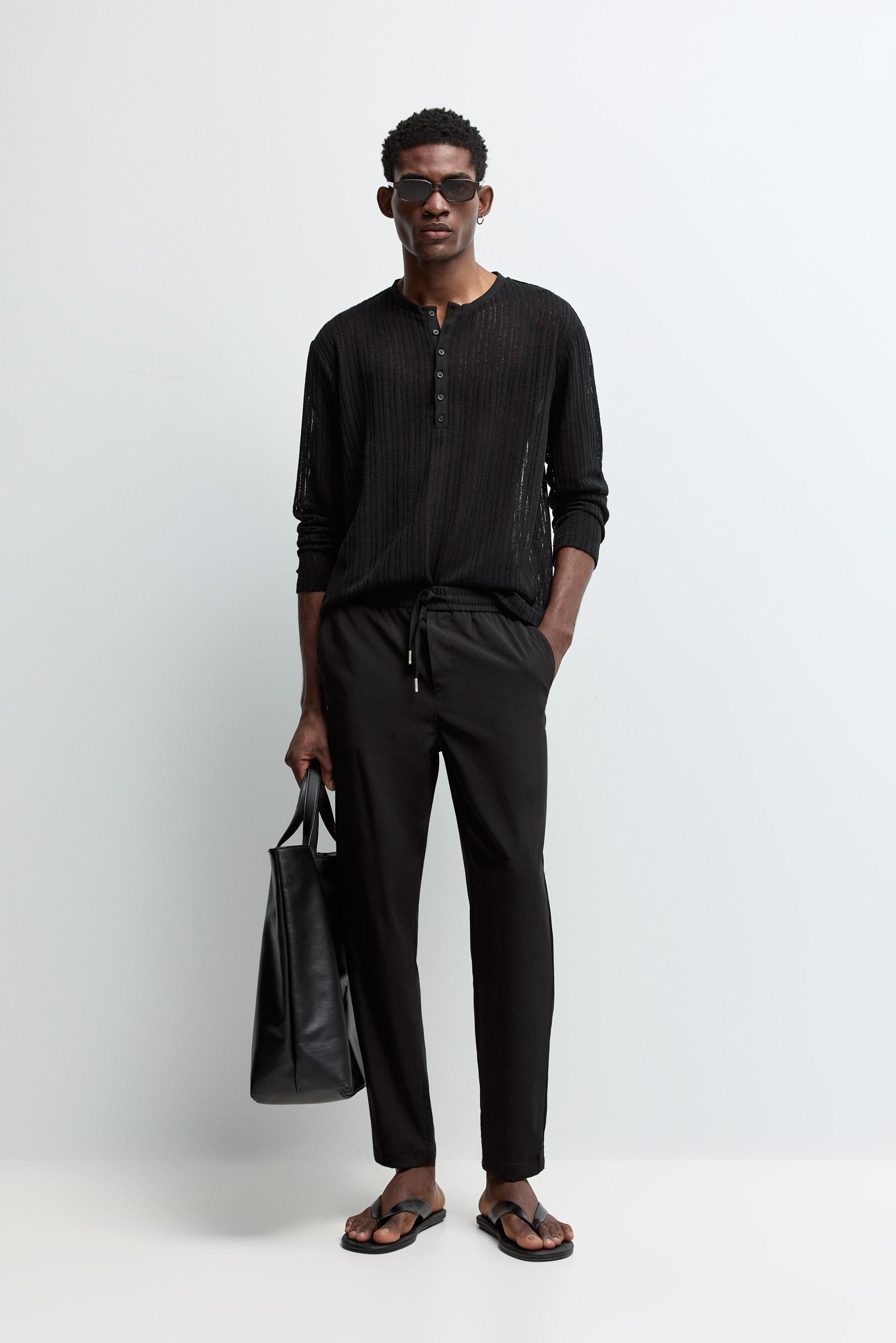 Tailored jogger trousers — BLACK