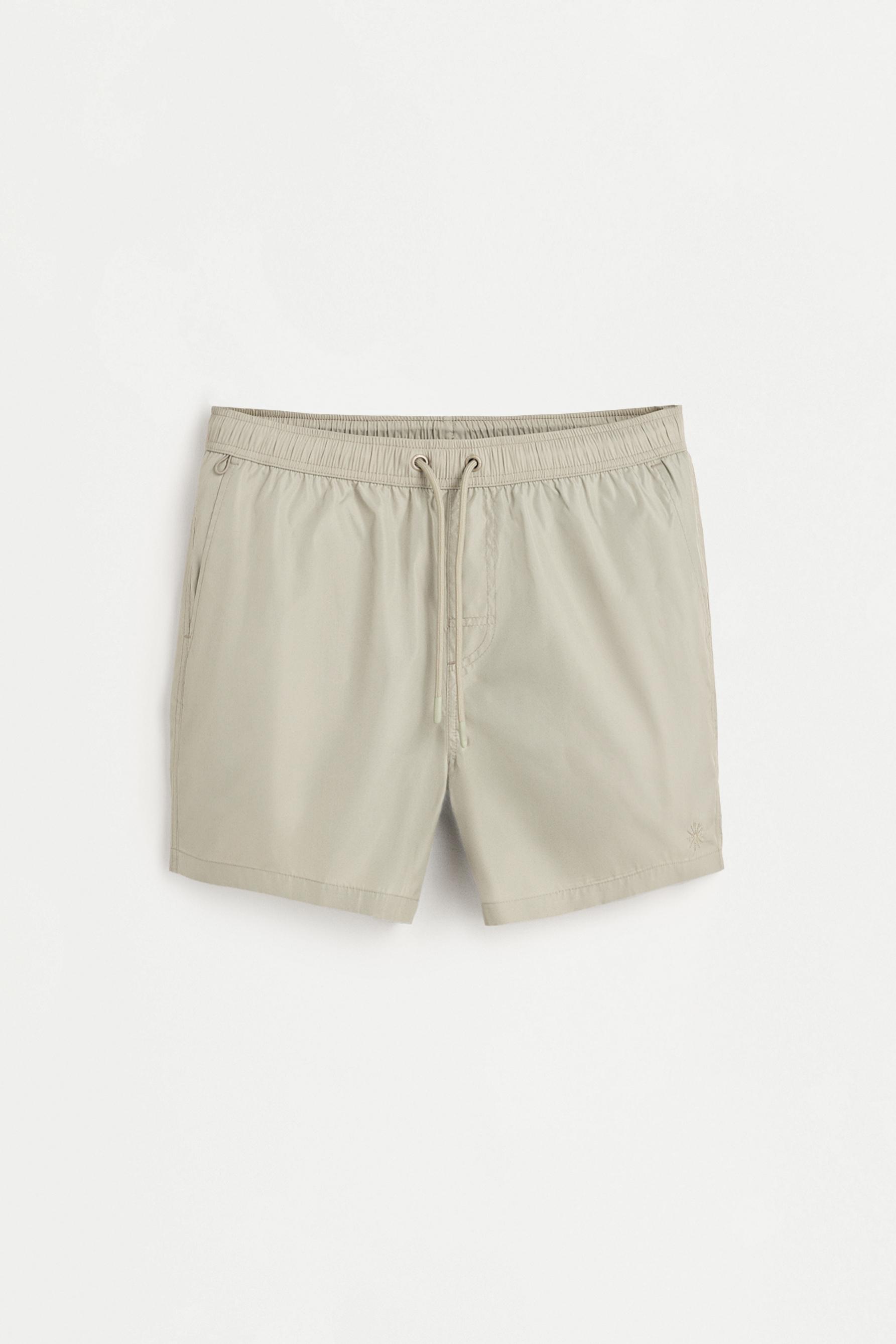 Basic regular fit swim shorts — PALE KHAKI