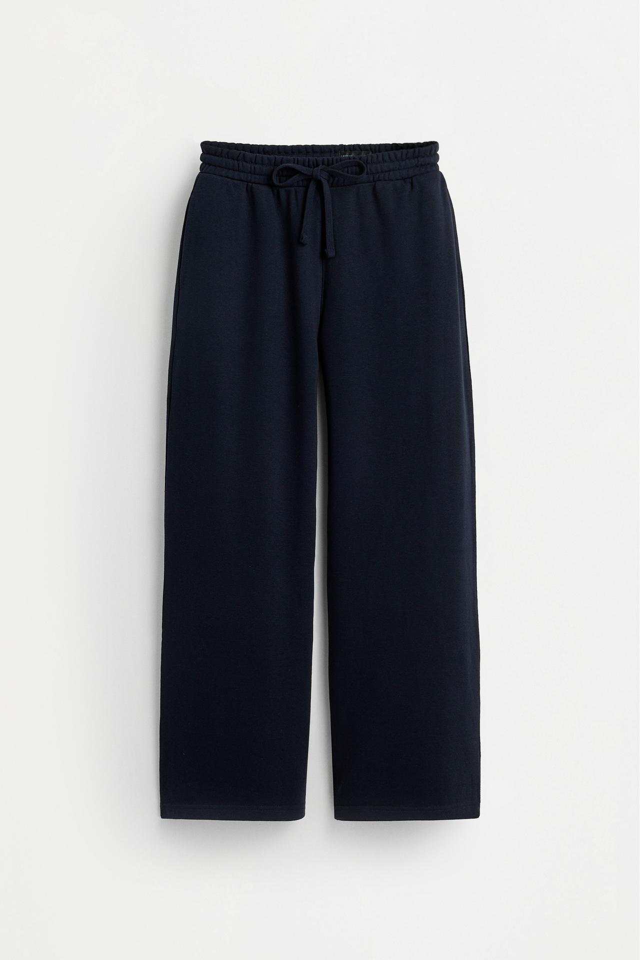 Wide-leg tracksuit bottoms — NAVY
