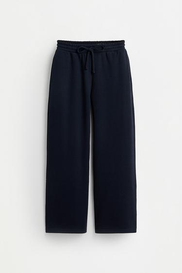 Wide-leg tracksuit bottoms — NAVY 6