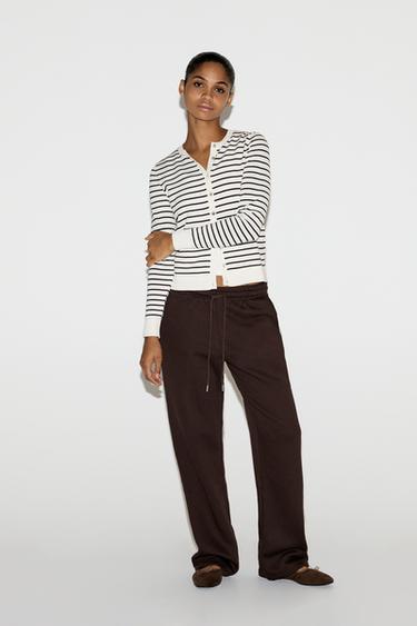 Basic straight tracksuit trousers — CHOCOLATE 1