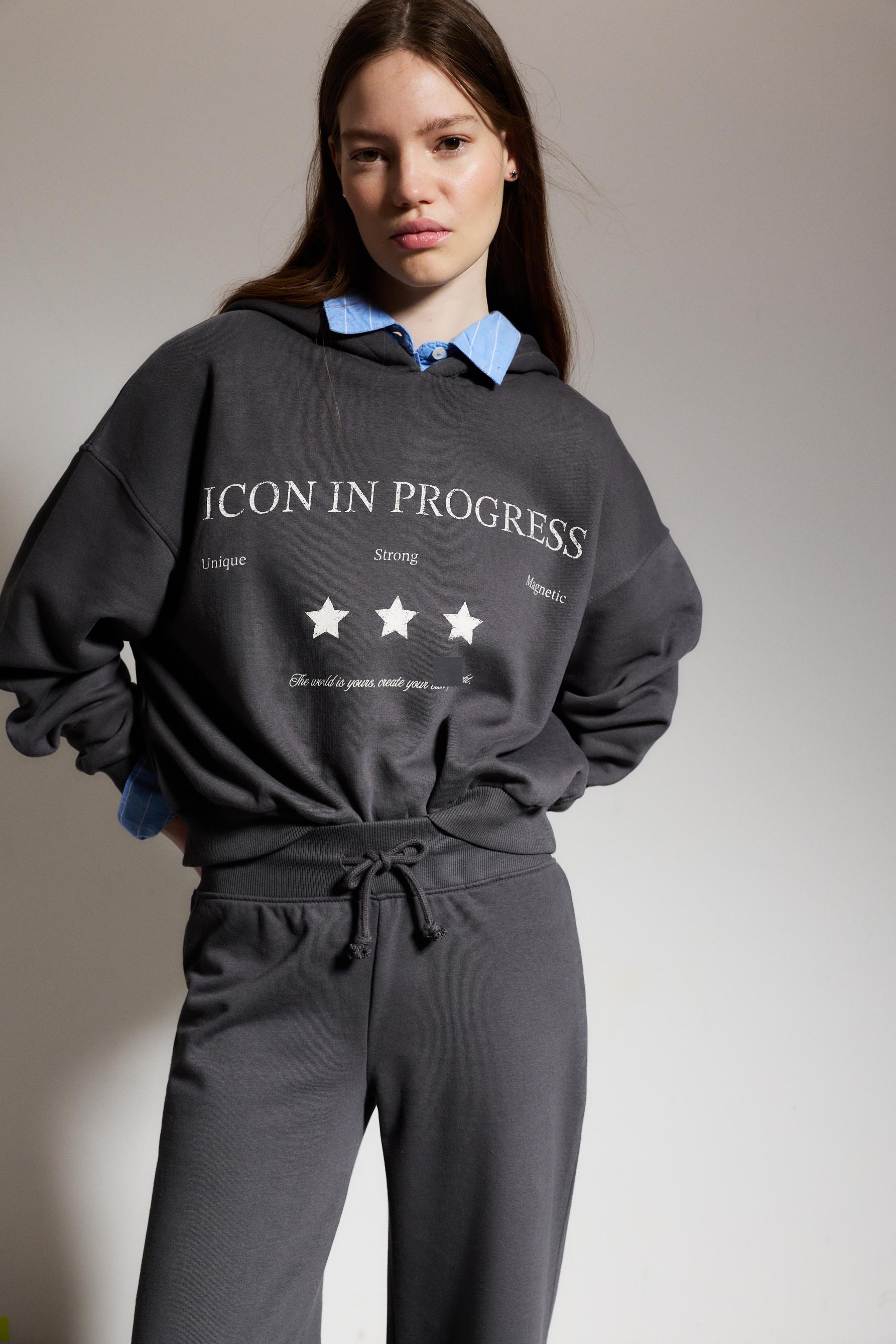 Sudadera estampada capucha