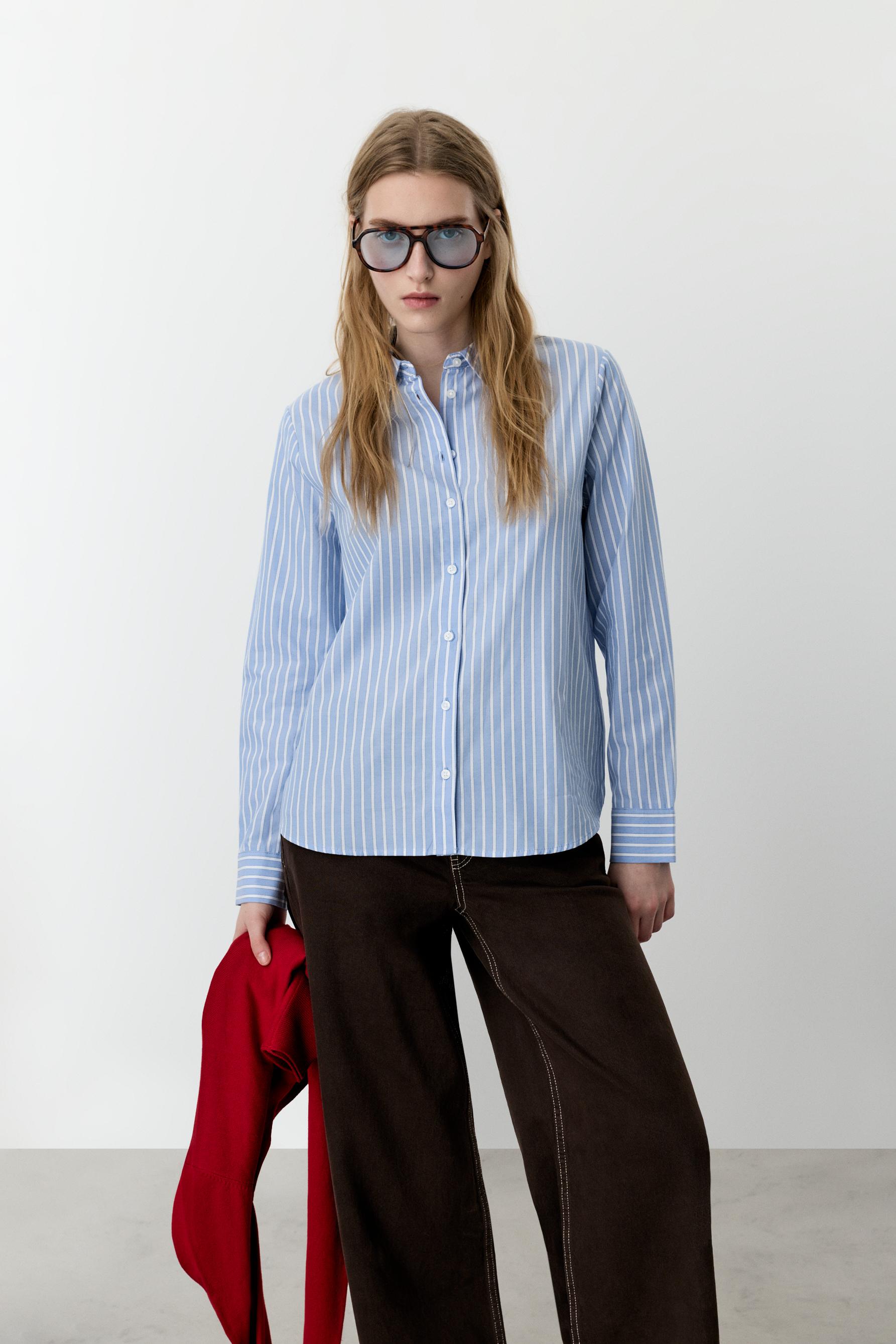 Basic poplin shirt — MEDIUM BLUE