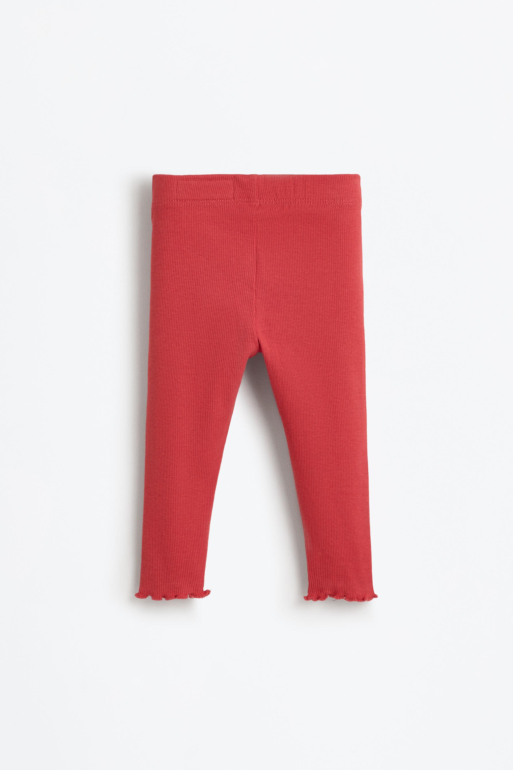 Pack of 4 ribbed leggings — PINK (alternate view)