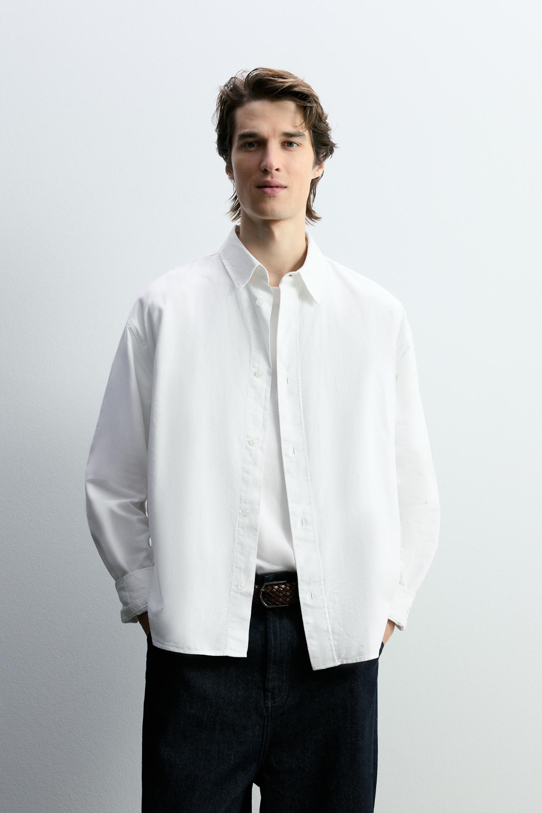 Relaxed fit Oxford shirt - Long Sleeve - Shirts - CLOTHING - Man