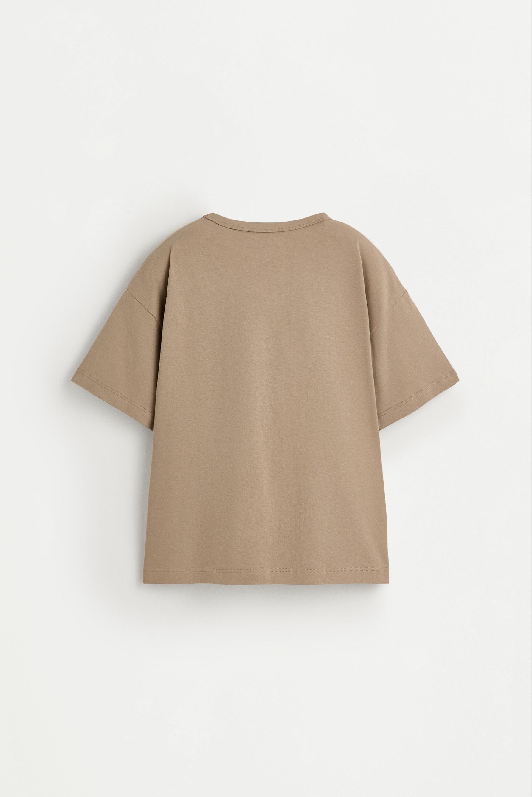 Raised text print T-shirt — GREY