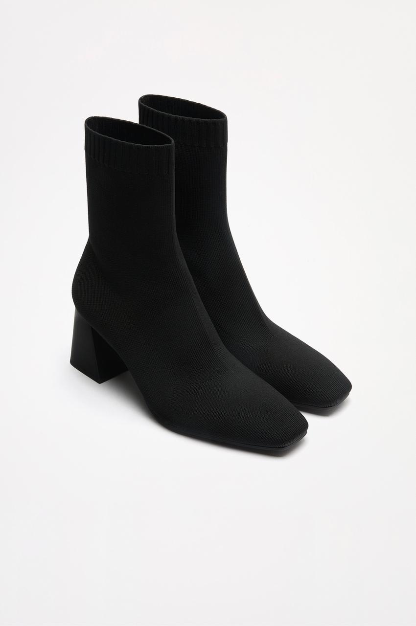 Black Botin Calcetin Tacon Zapatos Zara Deportivas Botin Calcetin