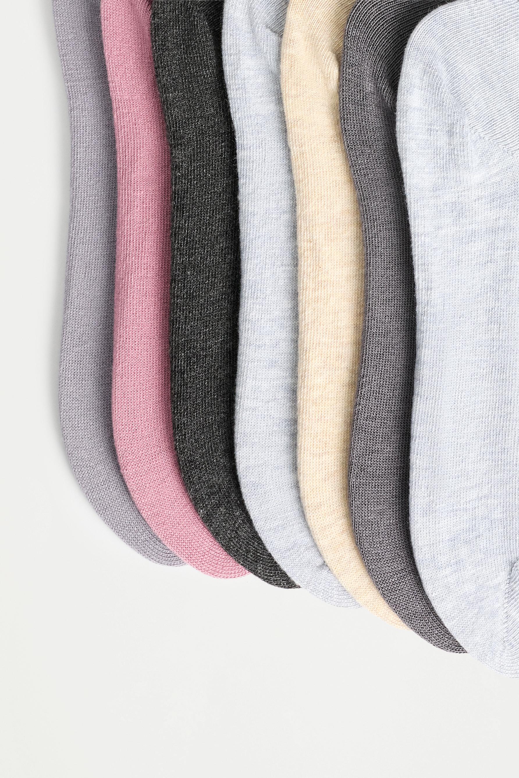 Ankle socks (Pack 7) — MEDIUM PINK