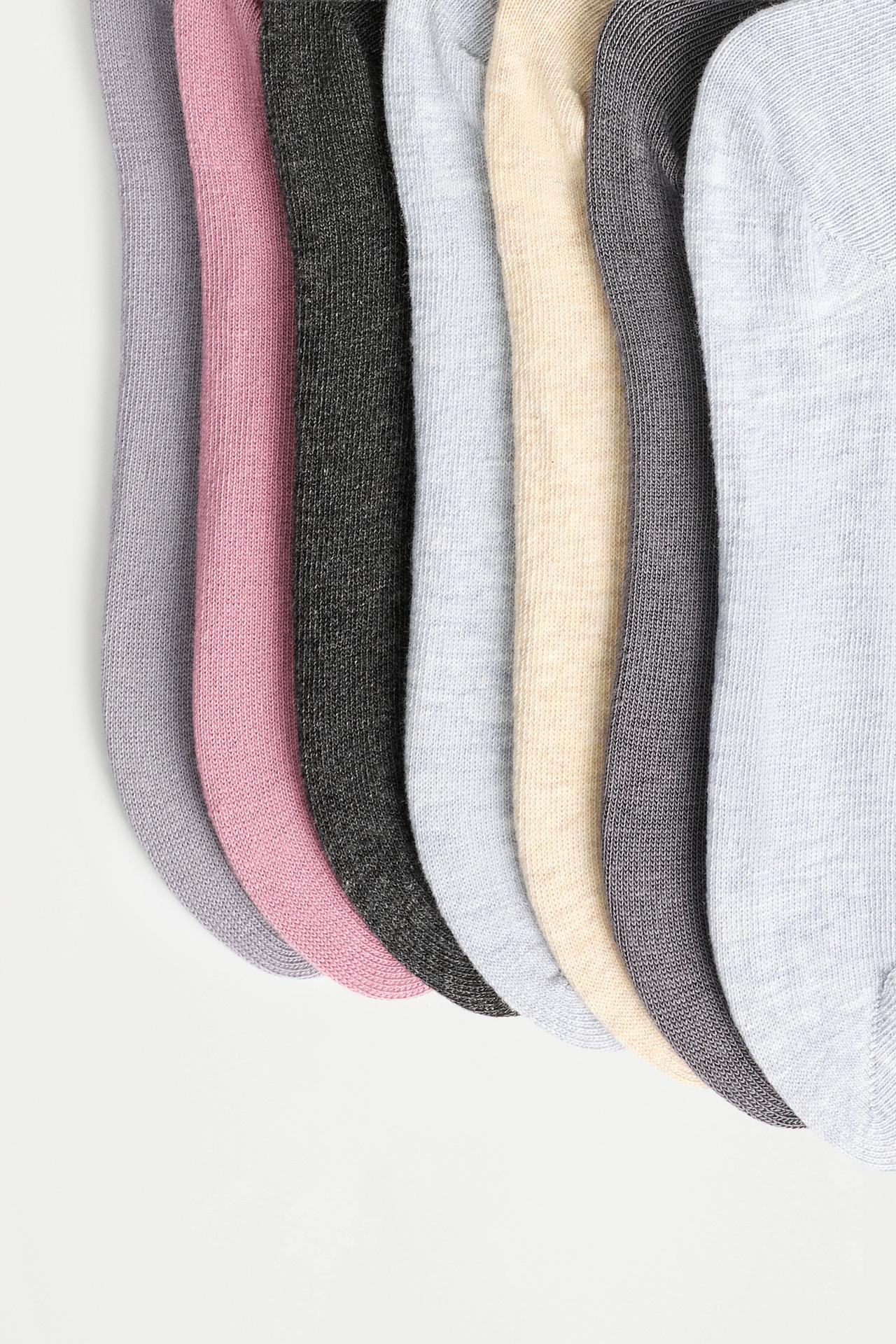 Ankle socks (Pack 7) — MEDIUM PINK