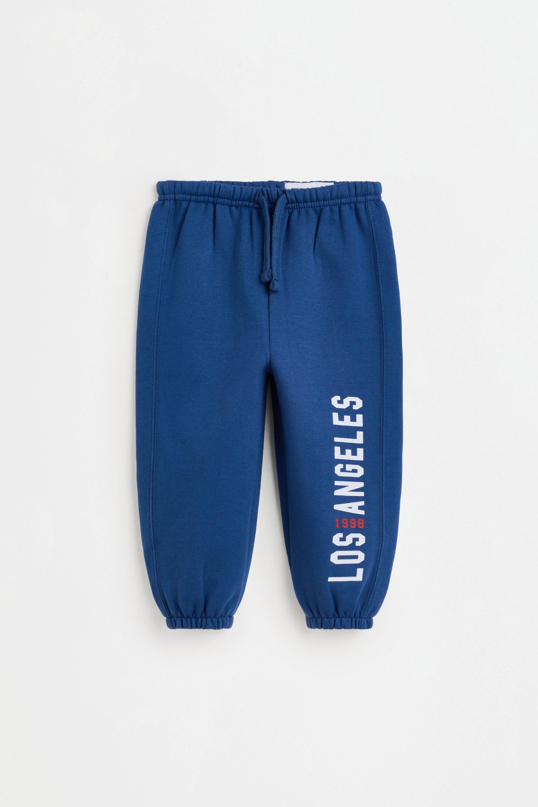 Pack of 2 printed relaxed joggers — BLUE