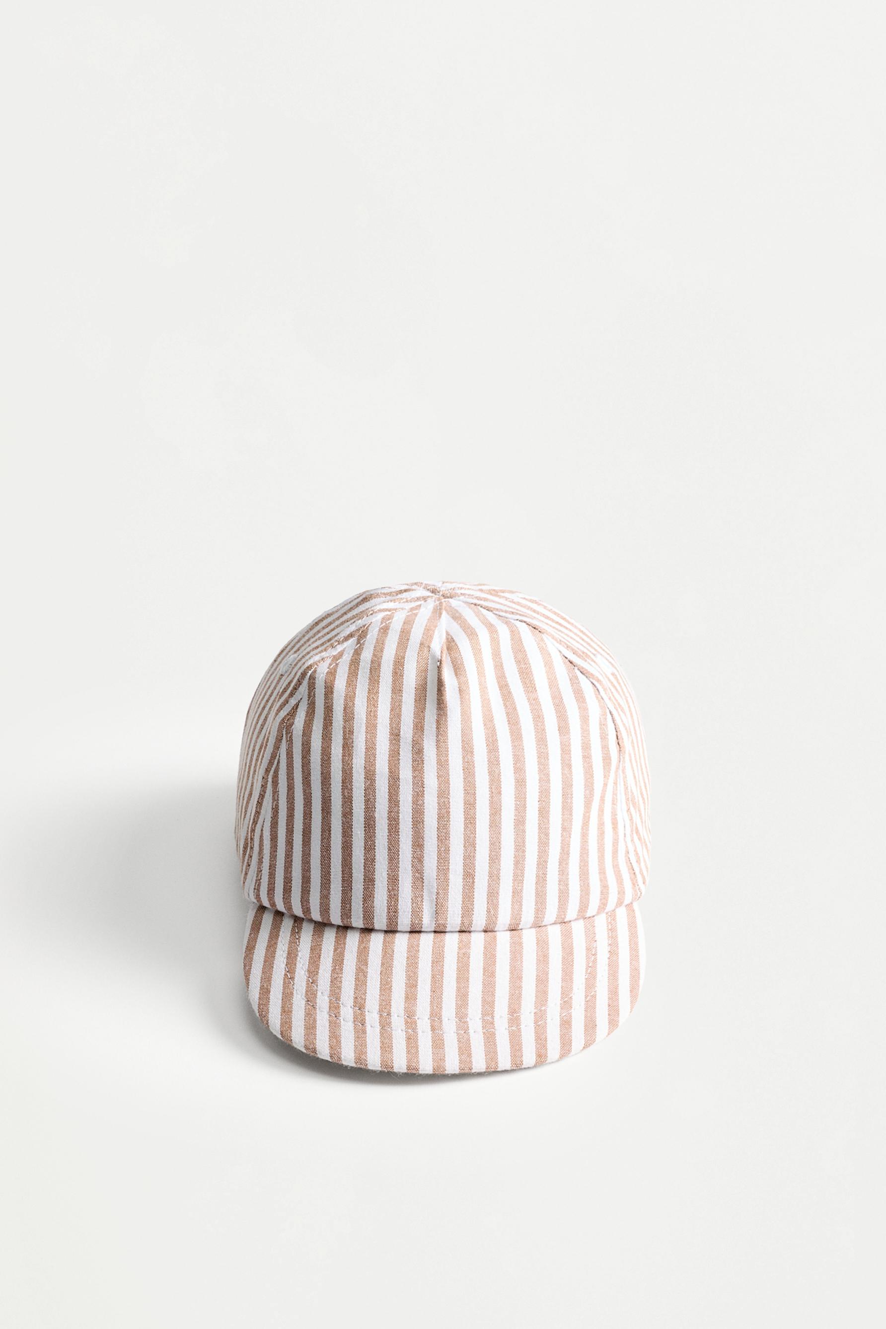 Striped cap — BEIGE