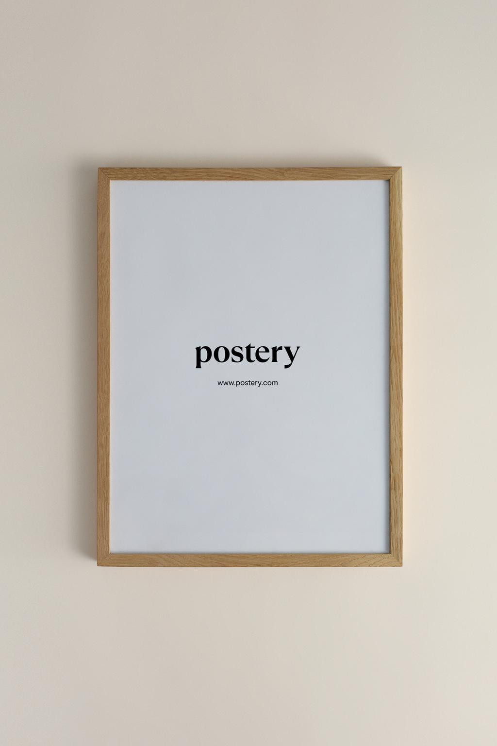 POSTERY frame with oak wood 30 x 40 cm