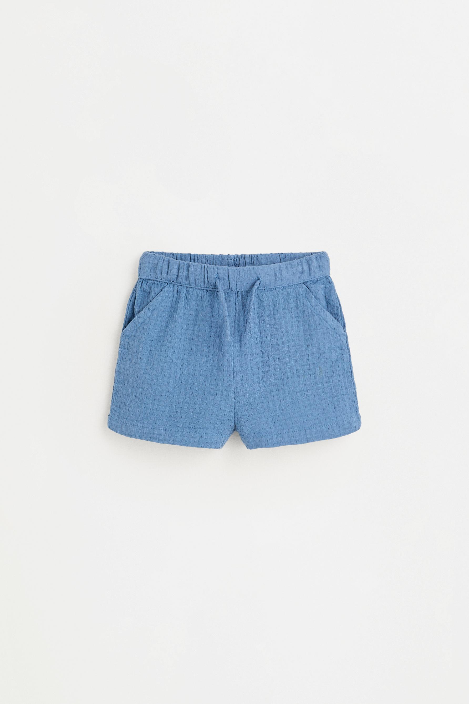 Dobby shirt and Bermuda shorts set — BLUE