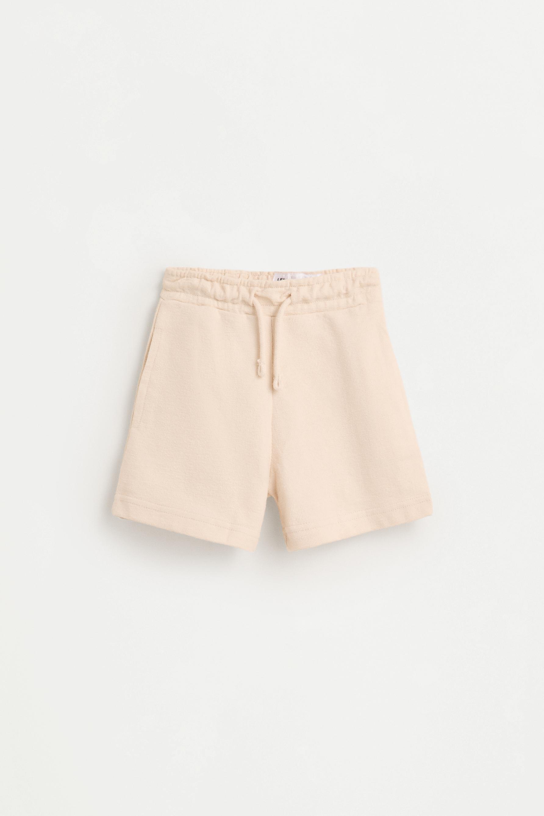Rustic polo shirt and Bermuda shorts set — ECRU