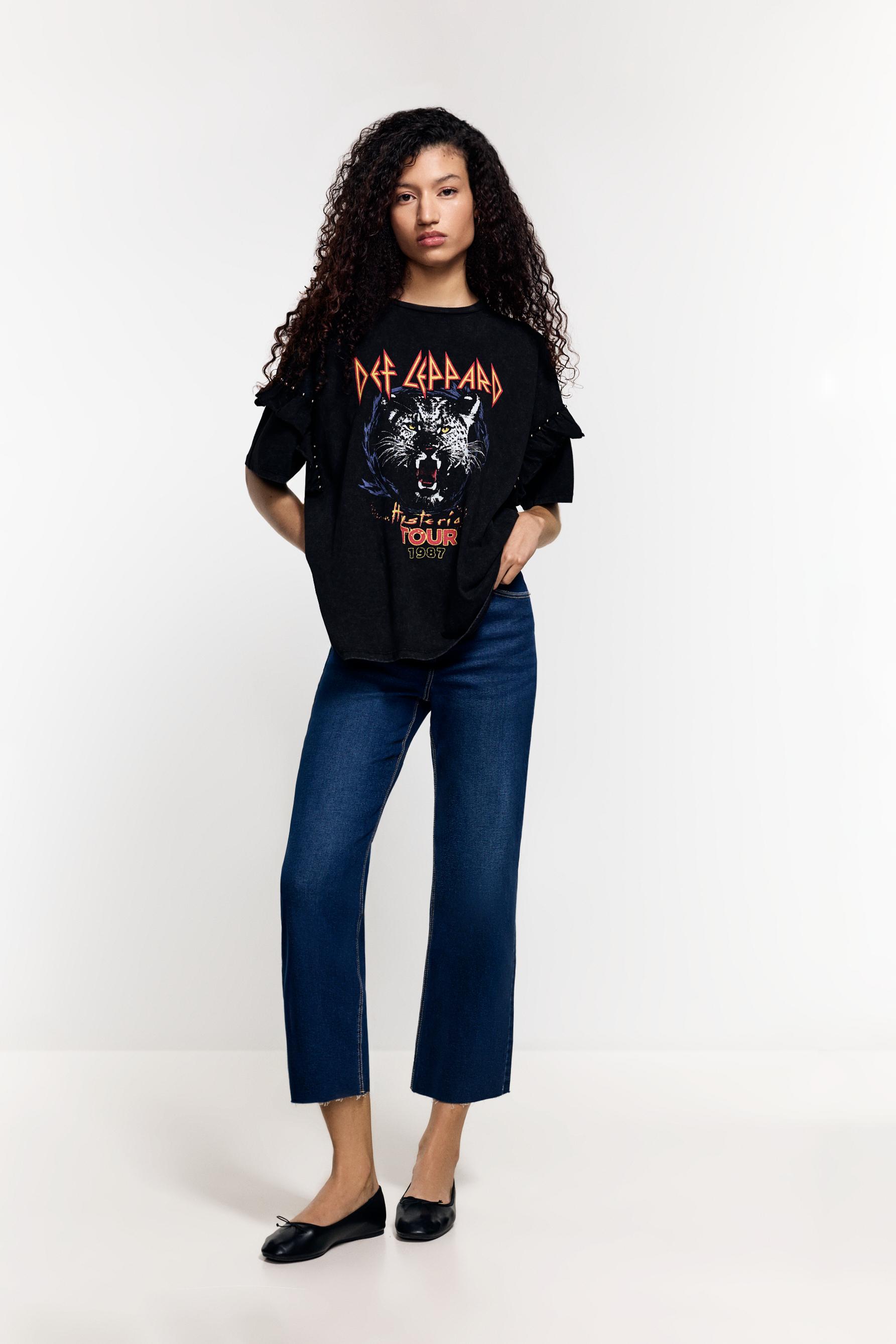 Def Leppard ©Universal ruffle T-shirt — ANTHRACITE GREY