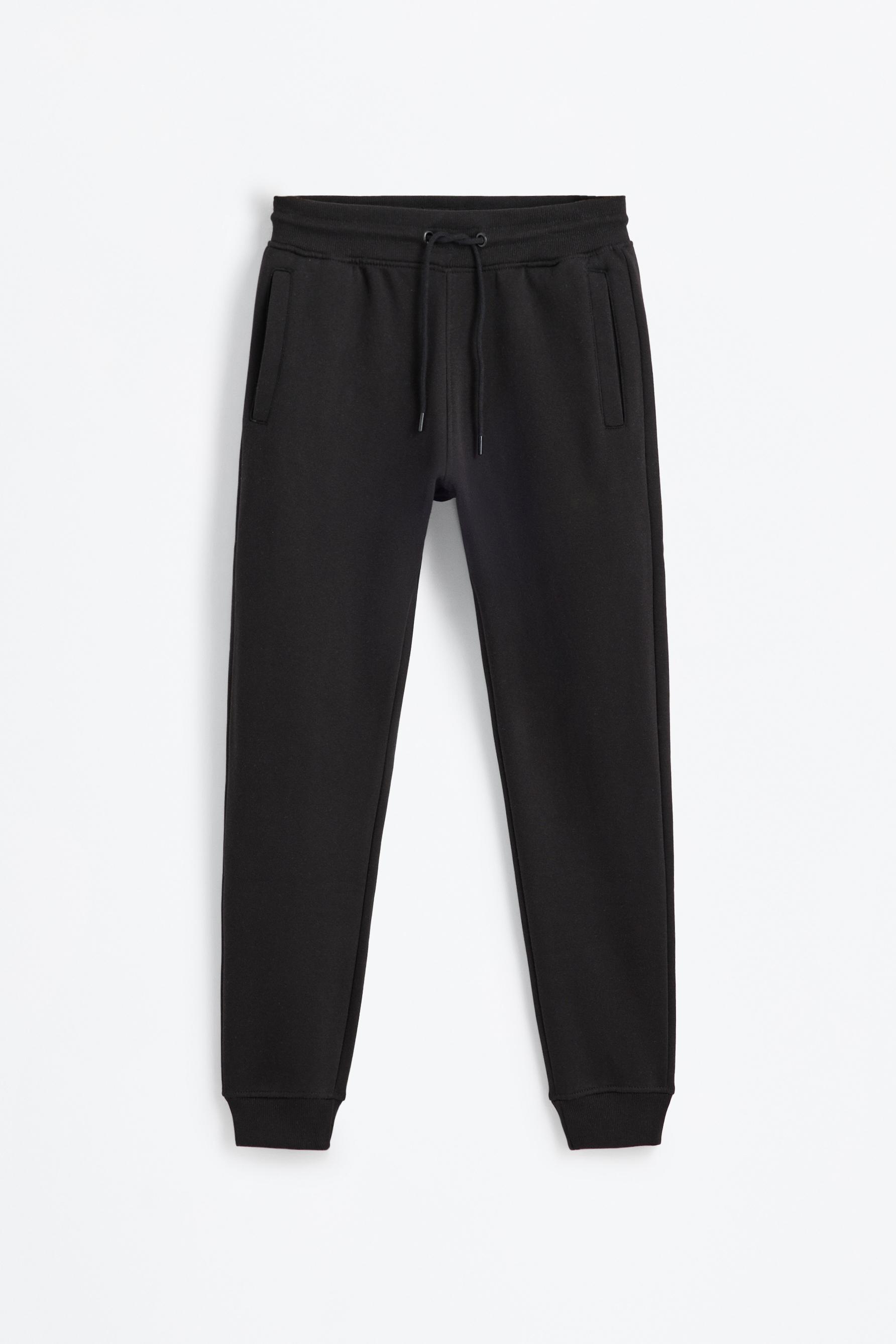 Regular fit tracksuit bottoms — BLACK