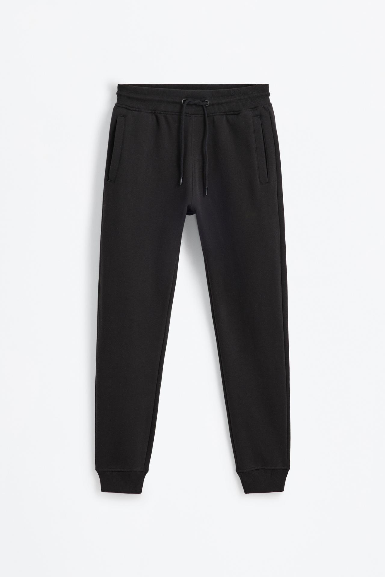 Regular fit tracksuit bottoms — BLACK
