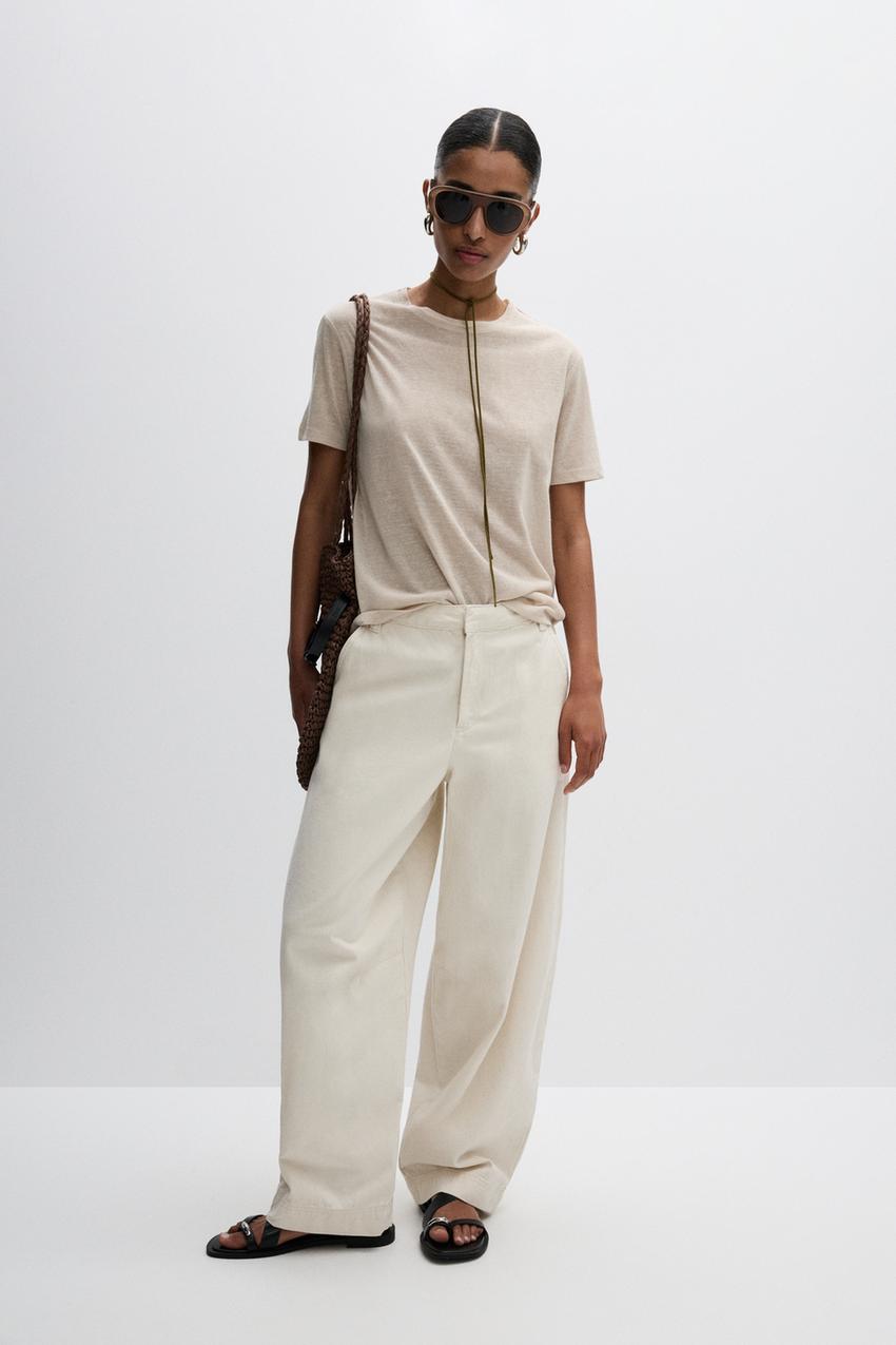 Maglietta misto lino collo rotondo INTIMO PIGIAMI Uomo - Main Image