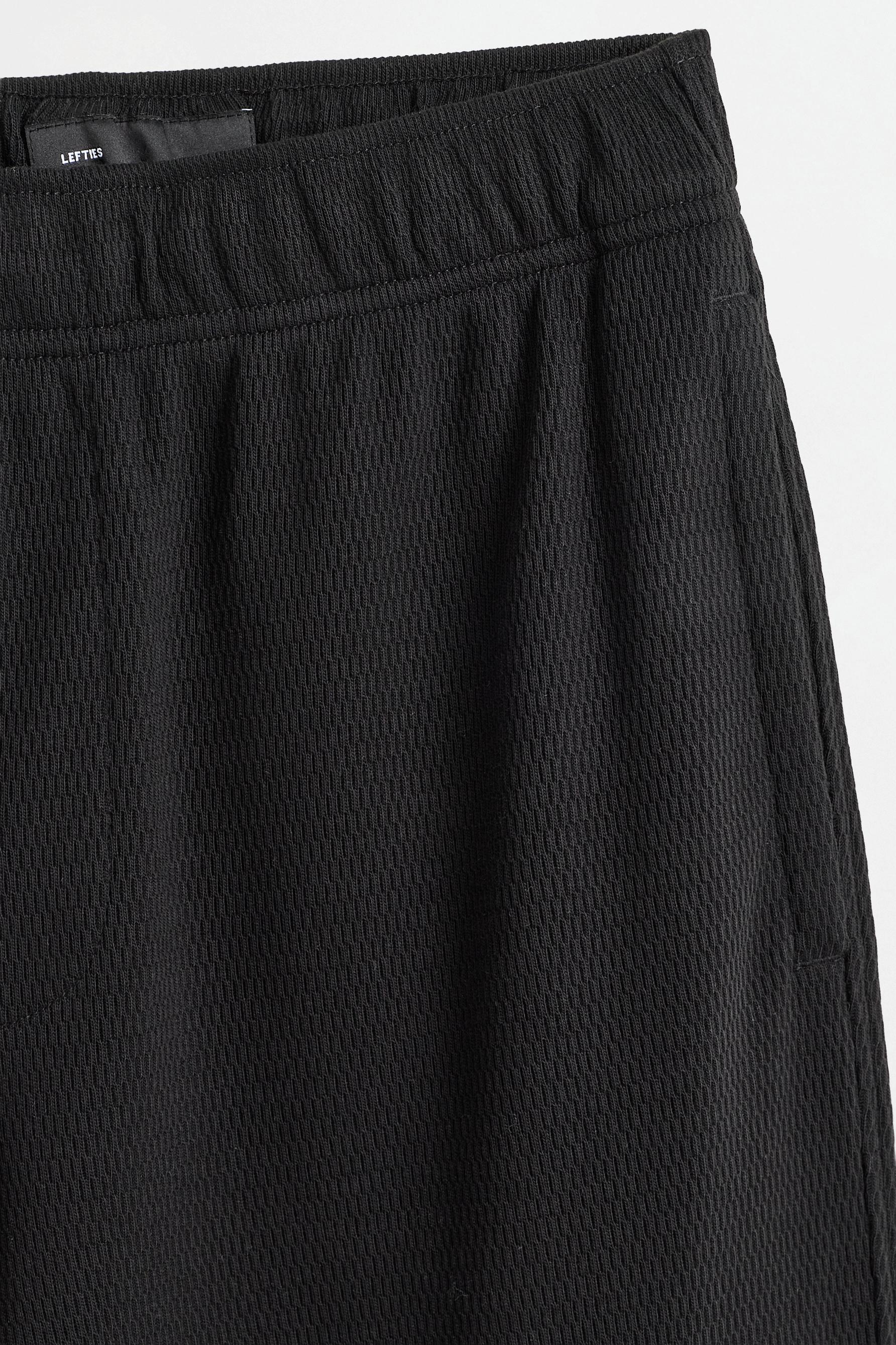 Textured tracksuit bottoms — BLACK