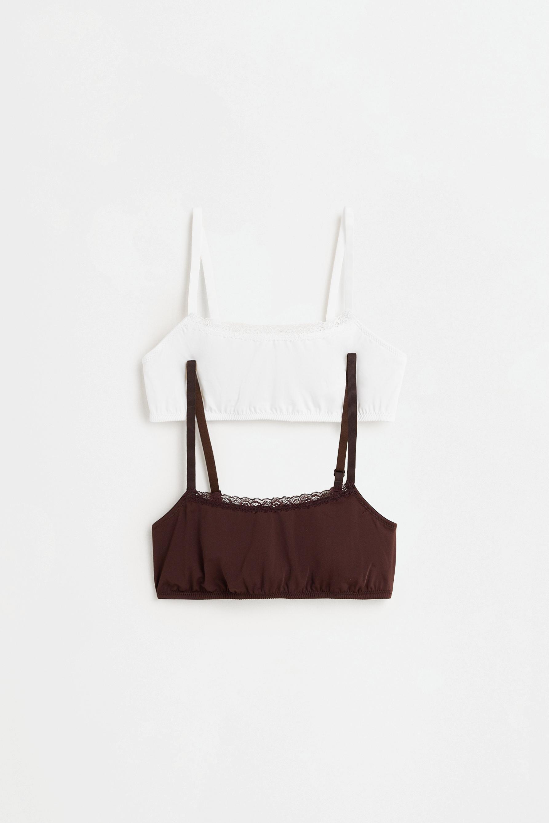 Lace Bra Top (Pack of 2) — WHITE