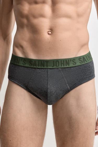 Text-Detail Briefs (Pack of 5) — GREEN 3