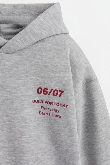 Maxi-print back hoodie — GREY MARL 3