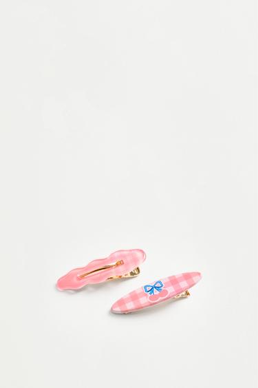 Mixed scrunchies and clips set (8 pack) — PINK 3