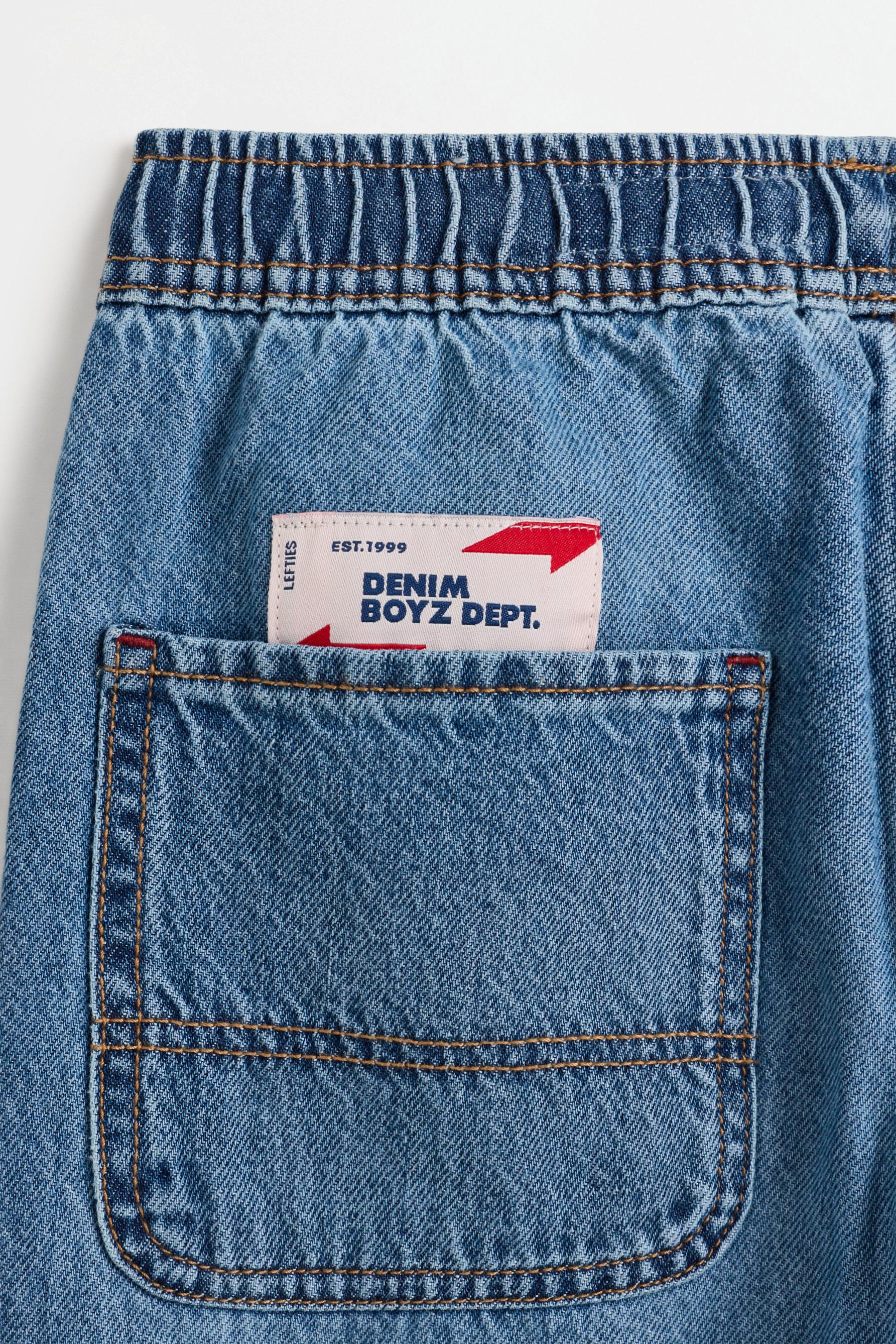 Wide-leg jogger jeans — INDIGO