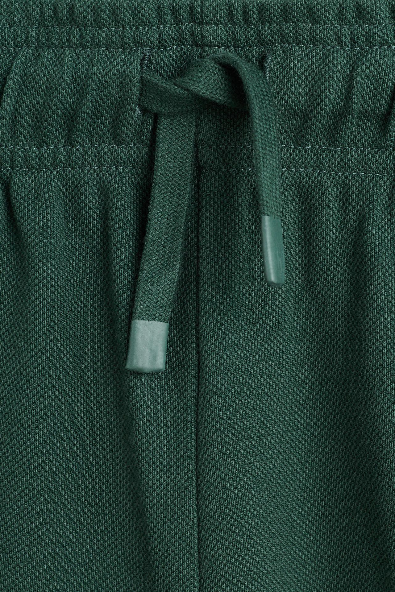 Piqué T-shirt and Bermuda shorts co-ord — DARK GREEN