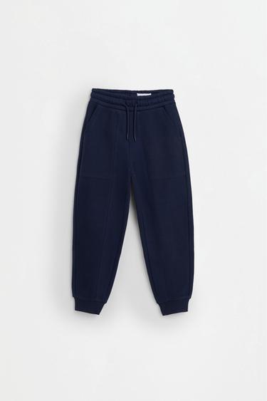 Ottoman plush joggers — NAVY 1