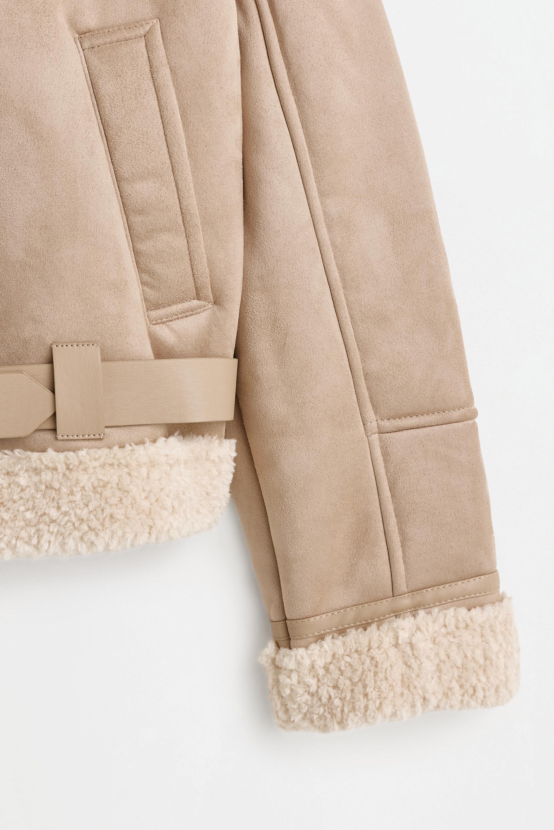 Short double-faced jacket — GREY/BEIGE