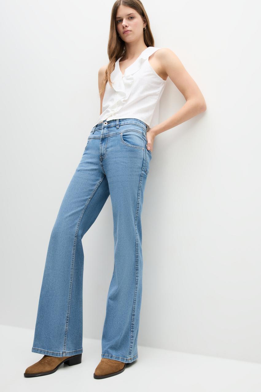 Pantaloni Jeans Leggermente A Campana Jeans A Campana Tuta