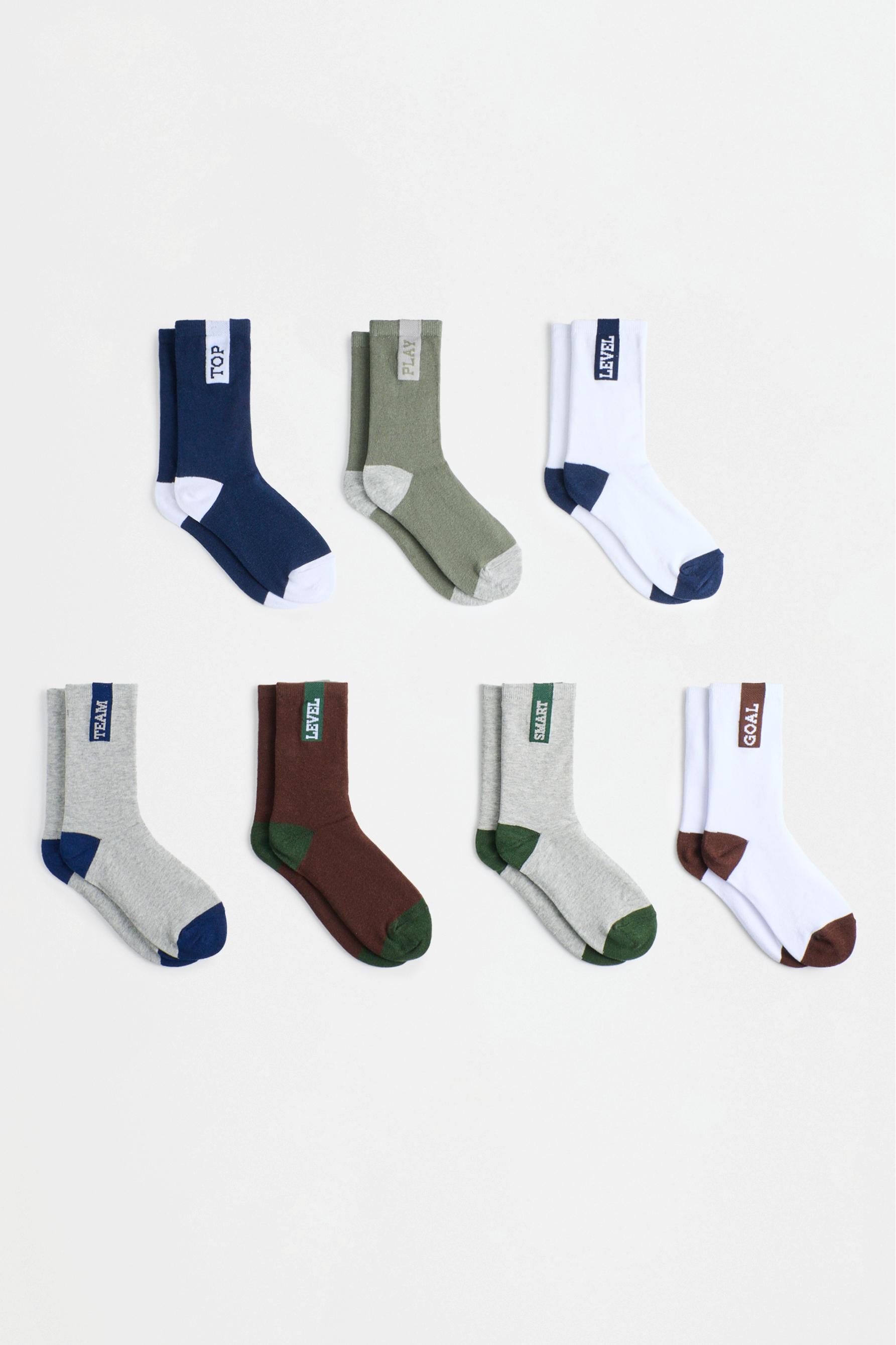 Calcetines largos con texto (Pack 7)
