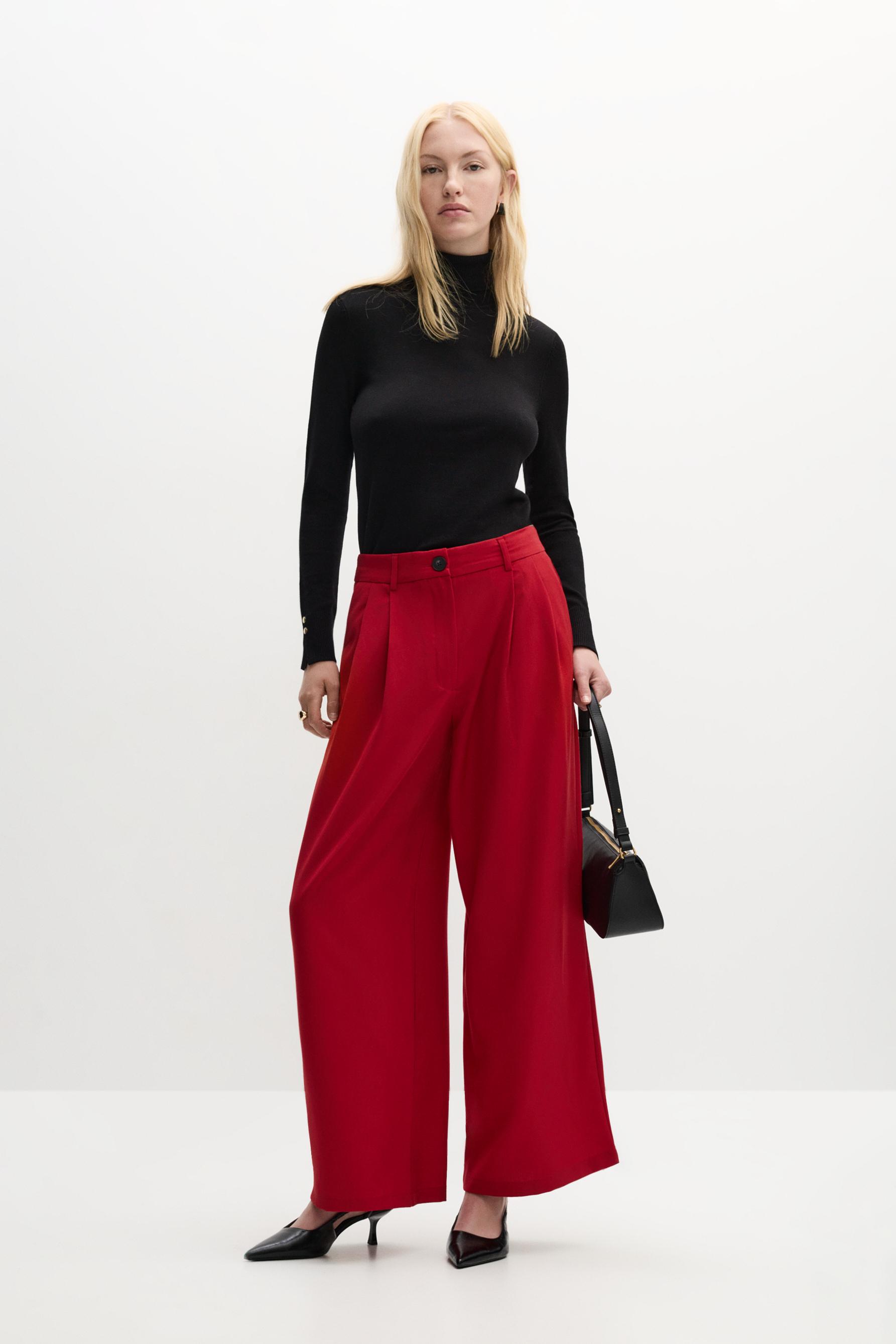 Pantalón wide leg vestir