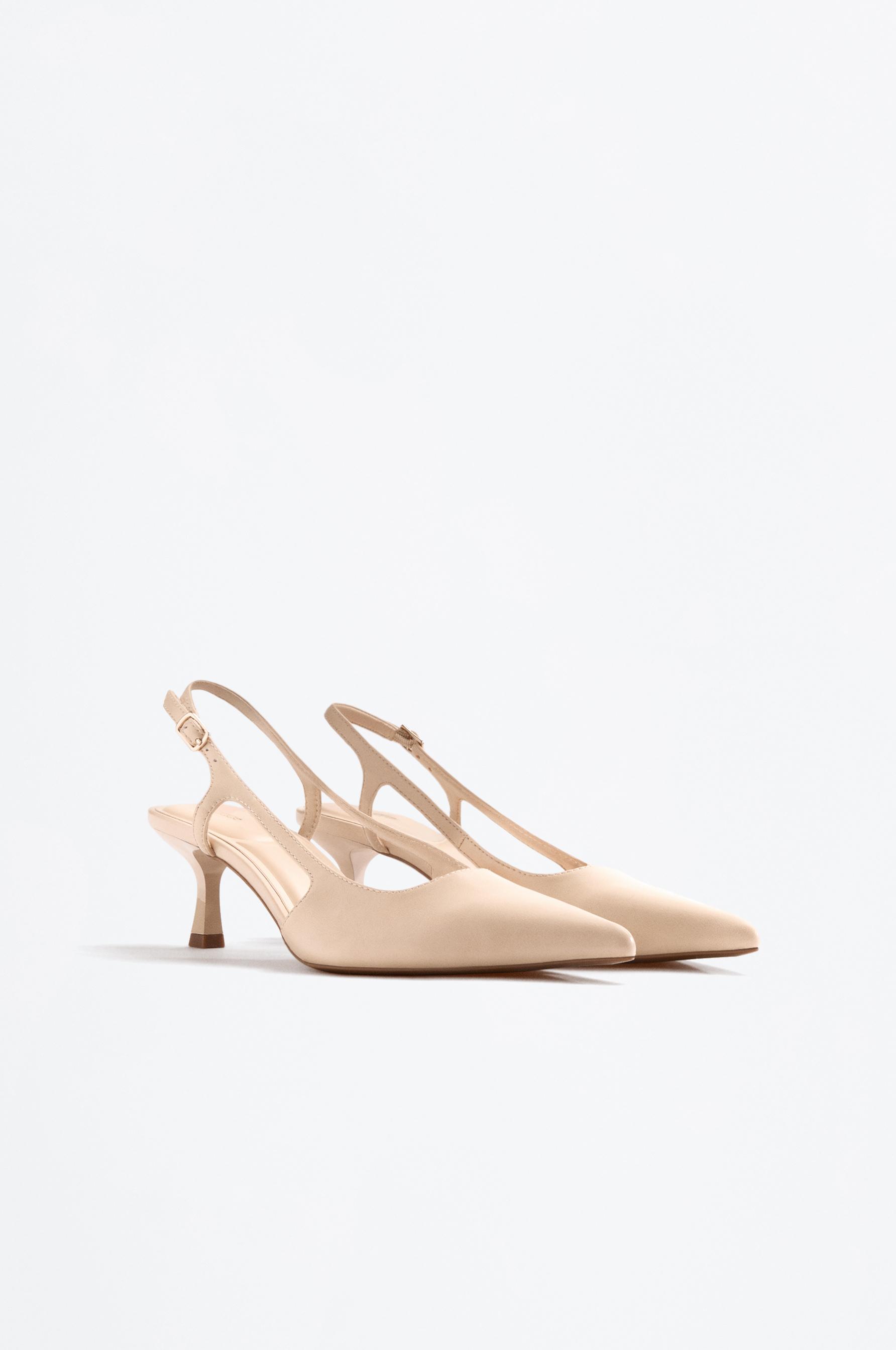 Lefties Ekru Lefties Arkasi açık topuklu ayakkabı