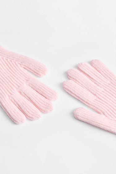 Ribbed knit gloves — PINK 3