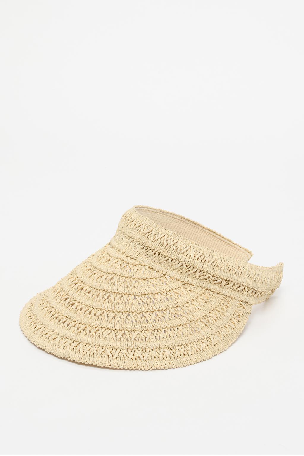 Raffia-effect visor