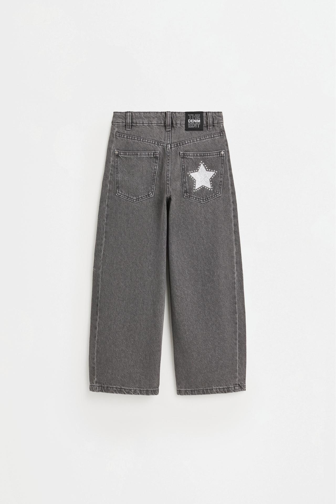 Star barrel jeans — PALE GREY