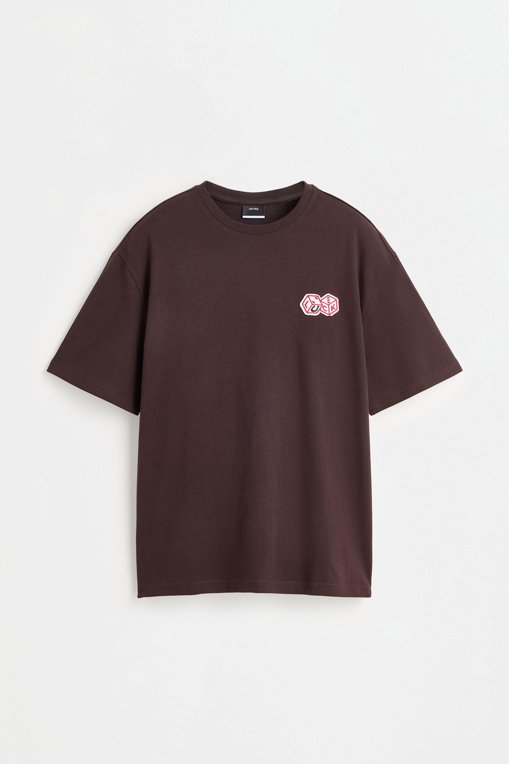 Patch T-shirt — DARK BROWN