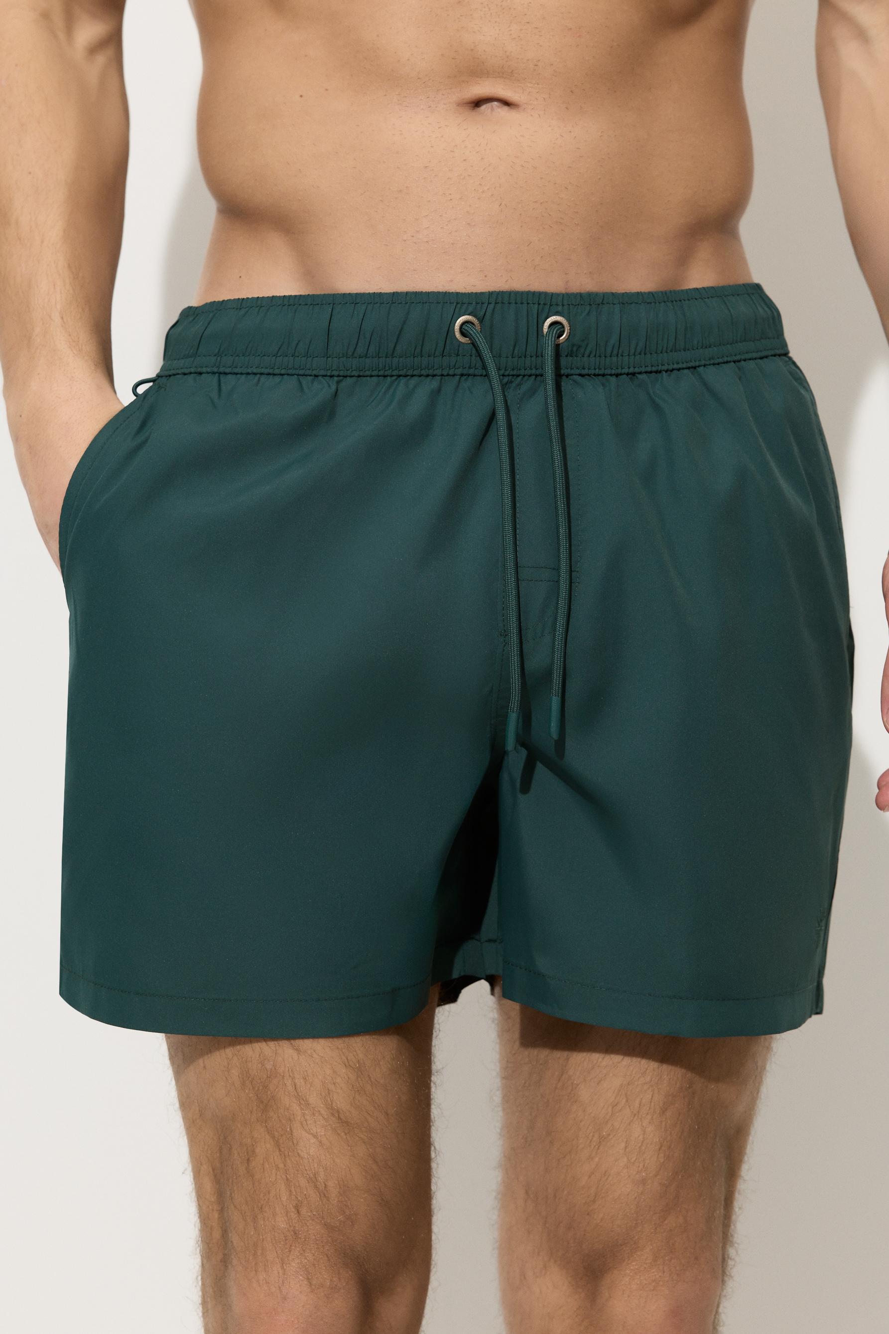 Basic regular fit swim shorts — EMERALD GREEN